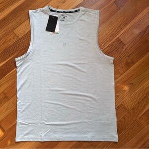 Hurley Men’s Medium Sleeveless Tank Top Green/Grayish Performance Stretch NWT